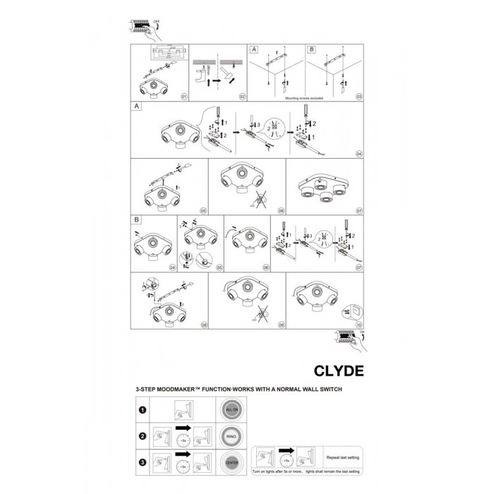 Світильник поворотний, спот Nordlux 2412256003 Clyde LED 4x14W 2700K 350 IP20 чорний Світильник поворотний, спот Nordlux 2412256003 Clyde LED 4x14W 2700K 350 IP20 чорний