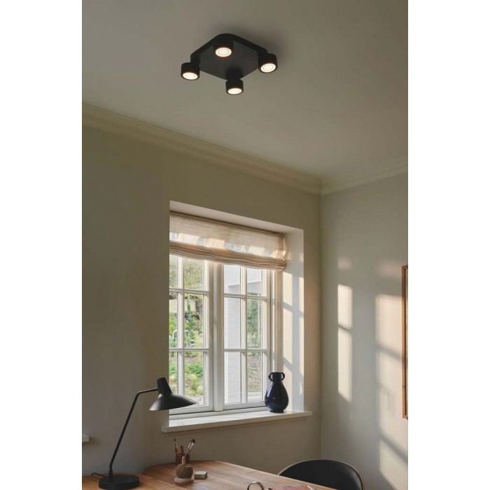 Світильник поворотний, спот Nordlux 2412256003 Clyde LED 4x14W 2700K 350 IP20 чорний Світильник поворотний, спот Nordlux 2412256003 Clyde LED 4x14W 2700K 350 IP20 чорний