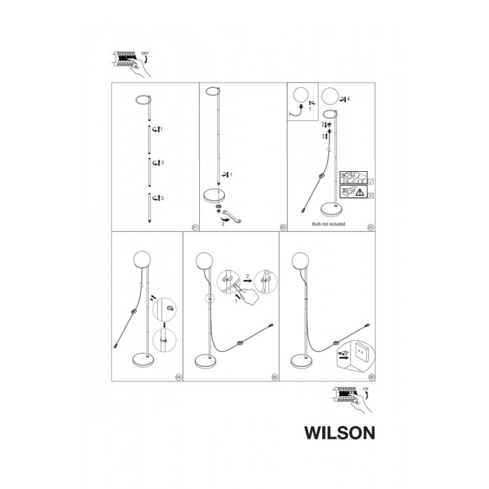 Торшер Nordlux 2412594003 Wilson G9 1x5W IP20 чорний Торшер Nordlux 2412594003 Wilson G9 1x5W IP20 чорний