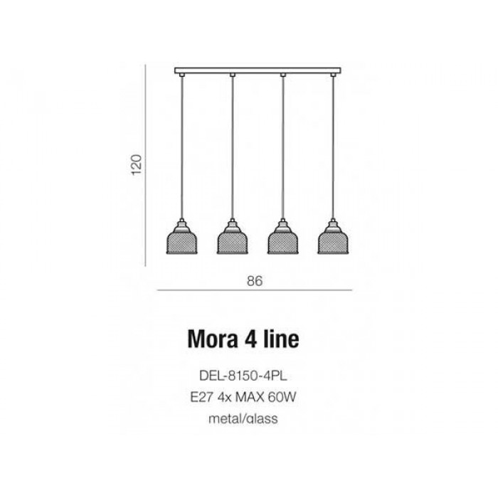 Підвіс Azzardo AZ2111 Mora (del-8150-4pl) Підвіс Azzardo AZ2111 Mora (del-8150-4pl)