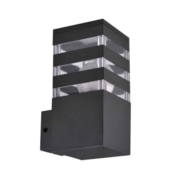 Уличный светильник Goldlux 316165 Teksas E27 1x12W IP44 графитовый Уличный светильник Goldlux 316165 Teksas E27 1x12W IP44 графитовый