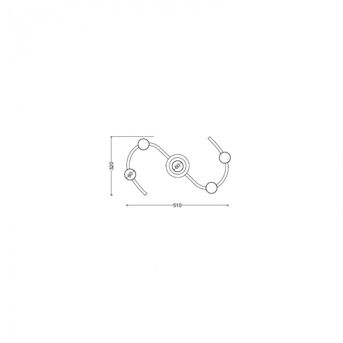 Стельовий світильник SV0046-5 BK+GD Стельовий світильник SV0046-5 BK+GD