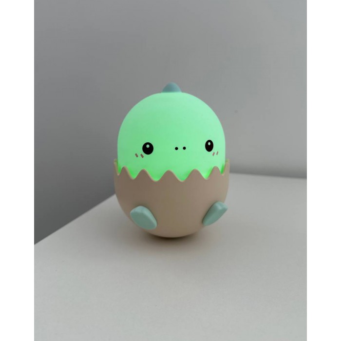 Нічник Динозаврик блакитний, настільна лампа з акумулятором Goldlux 326980 Baby Dino LED 1x0.75W 3000K+RGB IP20 Нічник Динозаврик блакитний, настільна лампа з акумулятором Goldlux 326980 Baby Dino LED 1x0.75W 3000K+RGB IP20