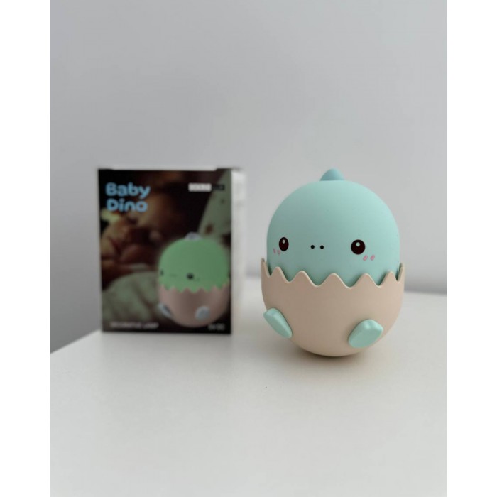 Нічник Динозаврик блакитний, настільна лампа з акумулятором Goldlux 326980 Baby Dino LED 1x0.75W 3000K+RGB IP20 Нічник Динозаврик блакитний, настільна лампа з акумулятором Goldlux 326980 Baby Dino LED 1x0.75W 3000K+RGB IP20