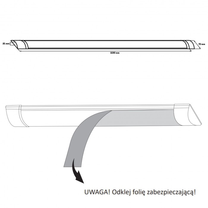 Світильник стельовий Goldlux 325594 Oprawa LED 1x50W 4000K 5500Lm IP20 білий Світильник стельовий Goldlux 325594 Oprawa LED 1x50W 4000K 5500Lm IP20 білий