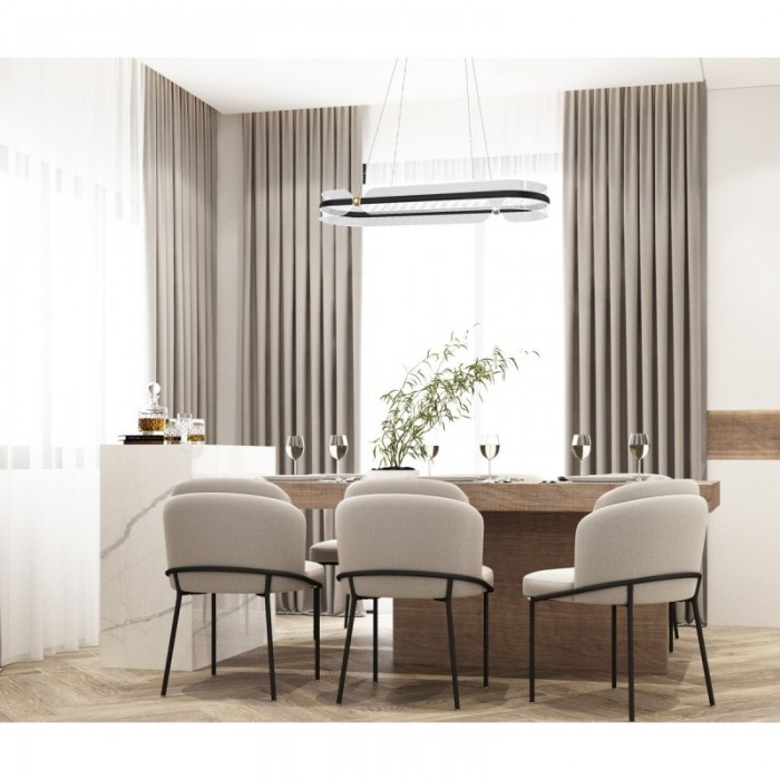 Люстра Italux PND-63728-56W-3K-BK-GD Sopla Led 1x56W 3000K 3900Lm Люстра Italux PND-63728-56W-3K-BK-GD Sopla Led 1x56W 3000K 3900Lm