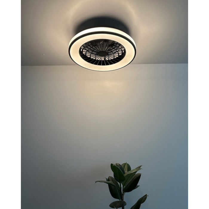 Люстра с вентилятором, потолочный светильник с пультом Goldlux 325808 Kenya LED 1x48W 3000K/4000K/6500K 5300Lm IP20 черная Люстра с вентилятором, потолочный светильник с пультом Goldlux 325808 Kenya LED 1x48W 3000K/4000K/6500K 5300Lm IP20 черная
