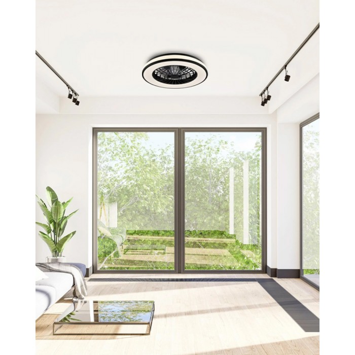 Люстра с вентилятором, потолочный светильник с пультом Goldlux 325808 Kenya LED 1x48W 3000K/4000K/6500K 5300Lm IP20 черная Люстра с вентилятором, потолочный светильник с пультом Goldlux 325808 Kenya LED 1x48W 3000K/4000K/6500K 5300Lm IP20 черная