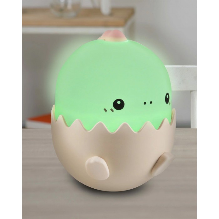 Нічник Динозаврик рожевий, настільна лампа з акумулятором Goldlux 326973 Baby Dino LED 1x0.75W 3000K+RGB IP20 Нічник Динозаврик рожевий, настільна лампа з акумулятором Goldlux 326973 Baby Dino LED 1x0.75W 3000K+RGB IP20