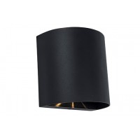 Світильник вуличний настінний LUTEC 5104006012 GEMINI BEAM black Architectural