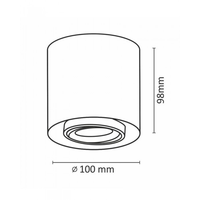Точковий світильник Goldlux 325372 Xeno GU10 1x10W IP20 чорний Точковий світильник Goldlux 325372 Xeno GU10 1x10W IP20 чорний
