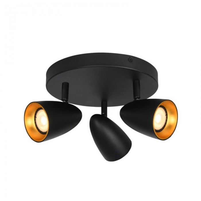 Спот Italux SPL-36748-3R-BK-GD Tino GU10 3x10W Bk