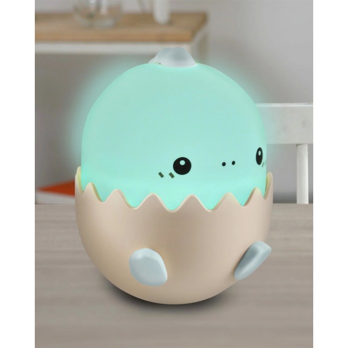Нічник Динозаврик блакитний, настільна лампа з акумулятором Goldlux 326980 Baby Dino LED 1x0.75W 3000K+RGB IP20 Нічник Динозаврик блакитний, настільна лампа з акумулятором Goldlux 326980 Baby Dino LED 1x0.75W 3000K+RGB IP20