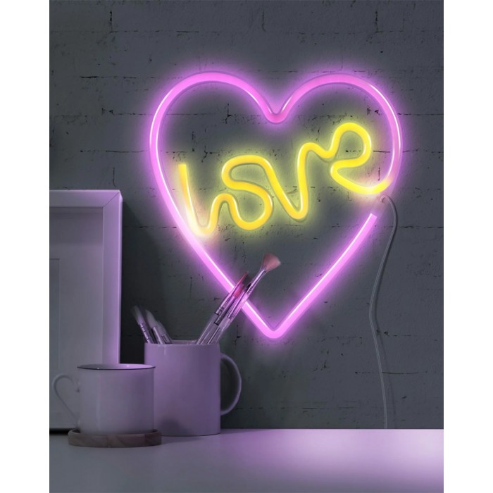 Бра, настенный светильник Goldlux 327154 Neon Love Heart LED 1x3W IP20 белый Бра, настенный светильник Goldlux 327154 Neon Love Heart LED 1x3W IP20 белый