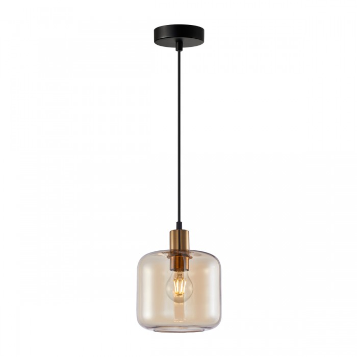Підвісний світильник Italux PND-29257A-1-BRO-AMB Zona E27 1x40W IP20 Gold