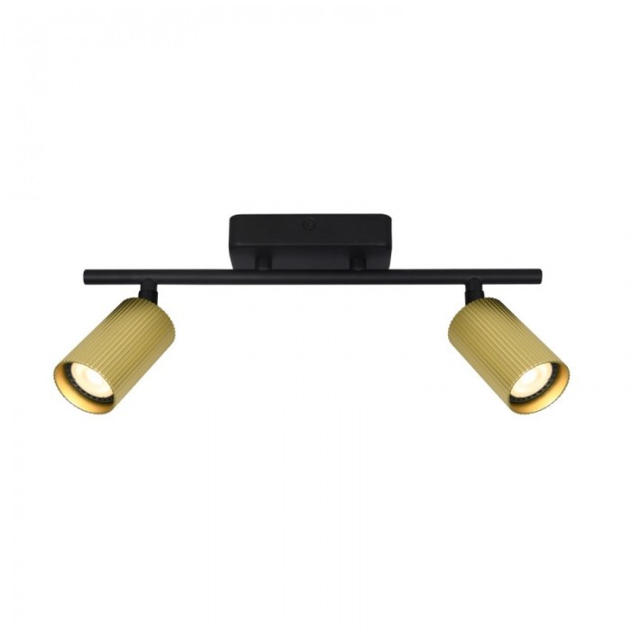 Спот Italux SPL-46829-2-BK-GD Tris GU10 2x10W Gold