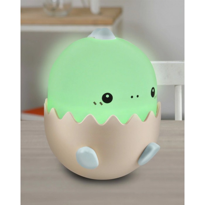 Нічник Динозаврик блакитний, настільна лампа з акумулятором Goldlux 326980 Baby Dino LED 1x0.75W 3000K+RGB IP20 Нічник Динозаврик блакитний, настільна лампа з акумулятором Goldlux 326980 Baby Dino LED 1x0.75W 3000K+RGB IP20