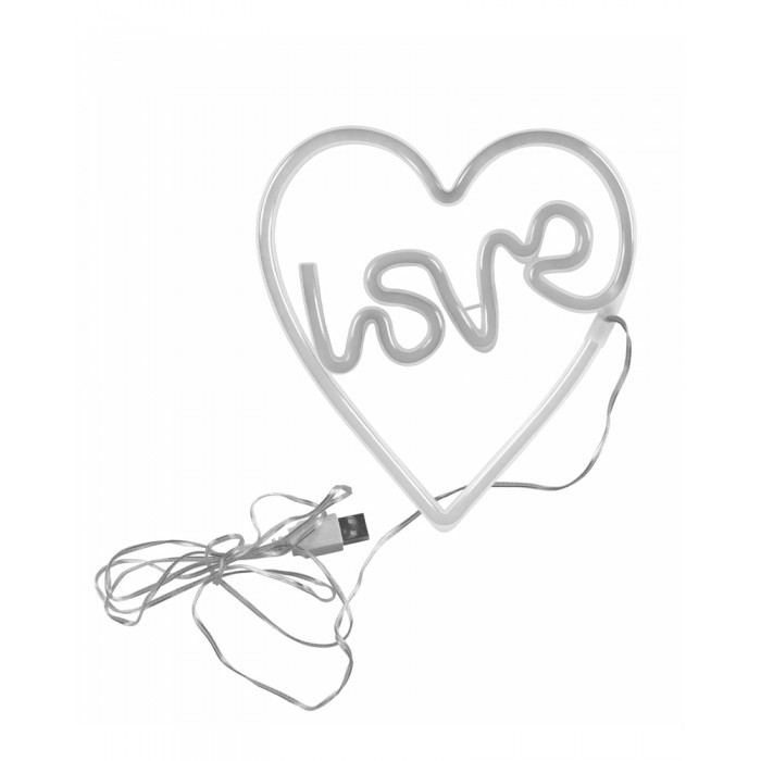 Бра, настенный светильник Goldlux 327154 Neon Love Heart LED 1x3W IP20 белый Бра, настенный светильник Goldlux 327154 Neon Love Heart LED 1x3W IP20 белый