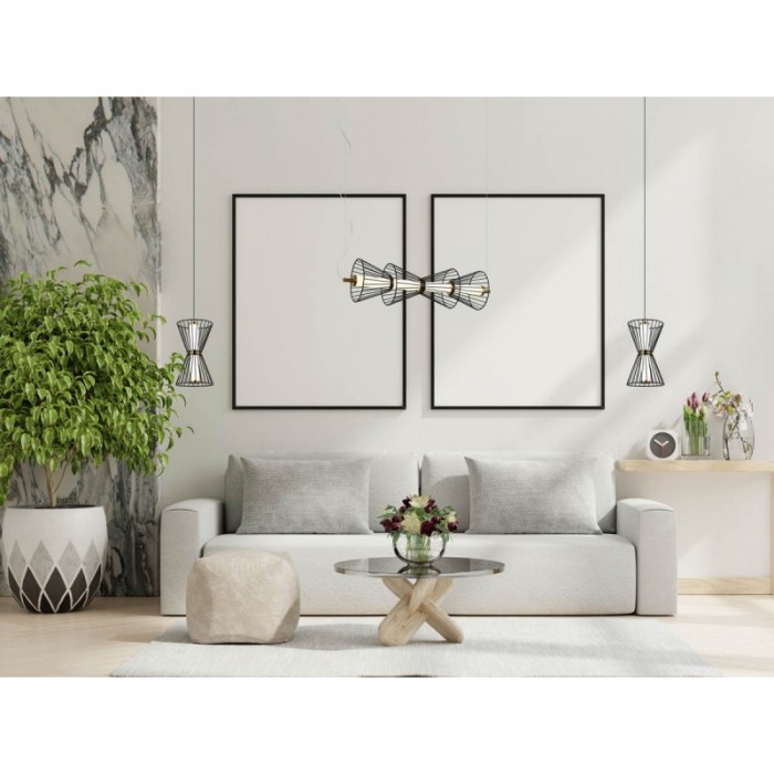 Підвісний світильник Italux PND-63849-2-BK Sanke Led 2x8W 3000K 380Lm IP20 Bk Підвісний світильник Italux PND-63849-2-BK Sanke Led 2x8W 3000K 380Lm IP20 Bk