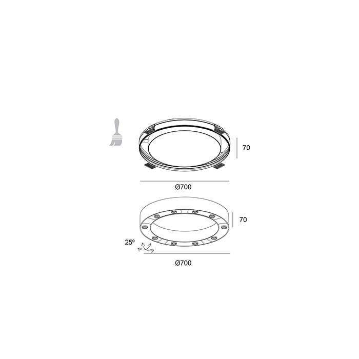 Стельовий світильник Skarlat RSL74107 10x3W D700 BK 4000K Circle Стельовий світильник Skarlat RSL74107 10x3W D700 BK 4000K Circle