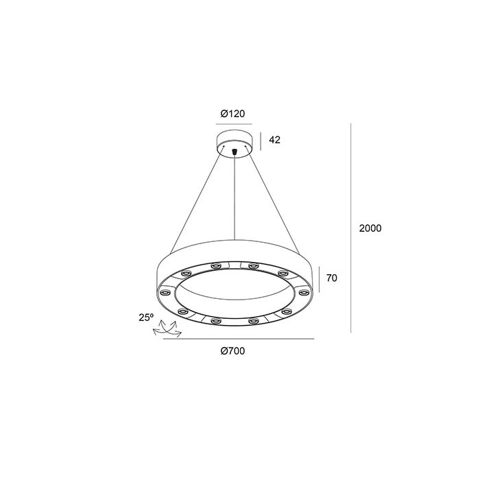Подвесной светильник Skarlat RHL74107 10x3W D700 BK 4000K Circle Подвесной светильник Skarlat RHL74107 10x3W D700 BK 4000K Circle