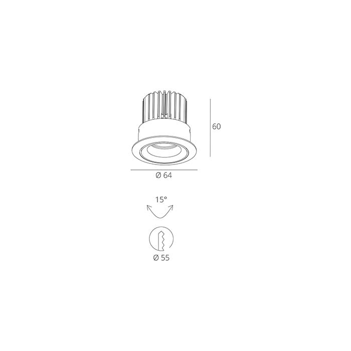 Точковий світильник Skarlat RSL7468-2 5W WH 3000K IP20 Rosi Точковий світильник Skarlat RSL7468-2 5W WH 3000K IP20 Rosi