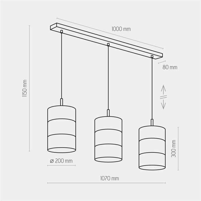 Підвісний світильник TK Lighting 3215 Bogart Black Підвісний світильник TK Lighting 3215 Bogart Black