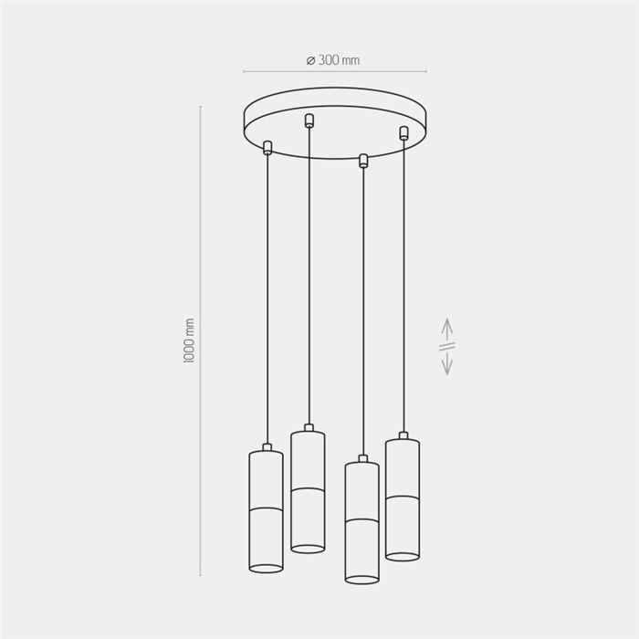 Підвісний світильник TK Lighting 4364 Elit Black Підвісний світильник TK Lighting 4364 Elit Black