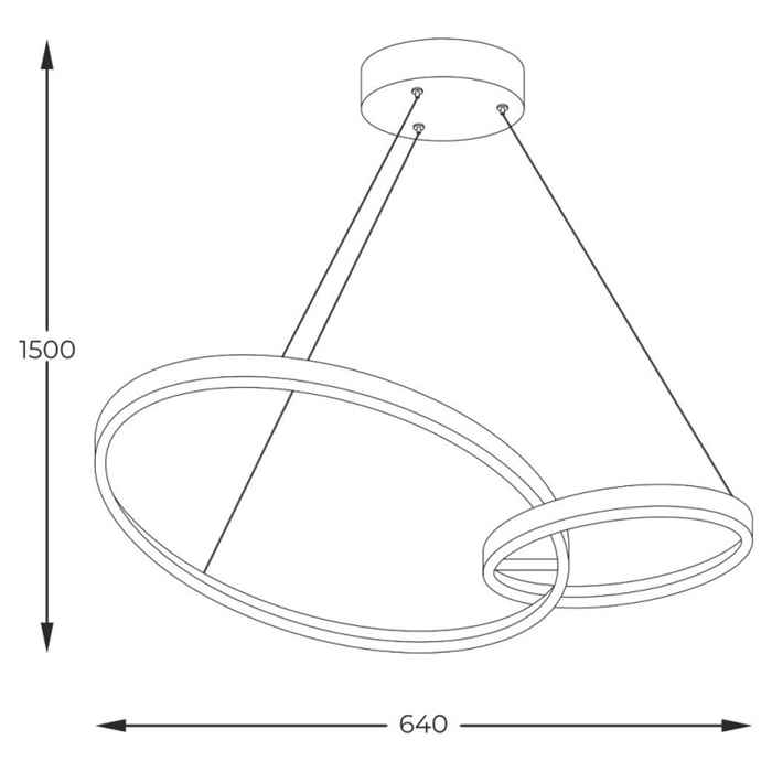Люстра Zuma Line 20002P-GD Rando Led 2x36W 3000K/4000K/6000K 2000Lm IP20 Люстра Zuma Line 20002P-GD Rando Led 2x36W 3000K/4000K/6000K 2000Lm IP20