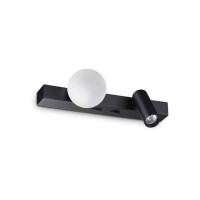 Бра, настенный светильник Ideal Lux 336664 Binomio LED 2x6W 3000K 600Lm IP20 черный