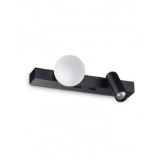 Бра, настінний світильник Ideal Lux 336664 Binomio LED 2x6W 3000K 600Lm IP20 чорний