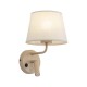 Бра, настінний світильник TK Lighting 11596 Maja E27+G9 1+1x15W+8W IP20 бежевий