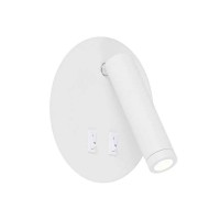 Бра, настенный светильник Zuma Line W4107-WH Circa LED 2x5.5W 3000K-4000K 500Lm IP20 белый (5905316693395)