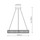 Люстра Goldlux 338259 Cristalia LED 1x29W 4000K 4300Lm IP20 золото