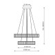 Люстра Goldlux 338266 Cristalia LED 2x43W 4000K 6400Lm IP20 золота