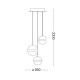 Подвесной светильник, люстра Ideal Lux 342993 Galaxy LED 3x29W 3000K 2800Lm IP20 разноцветный