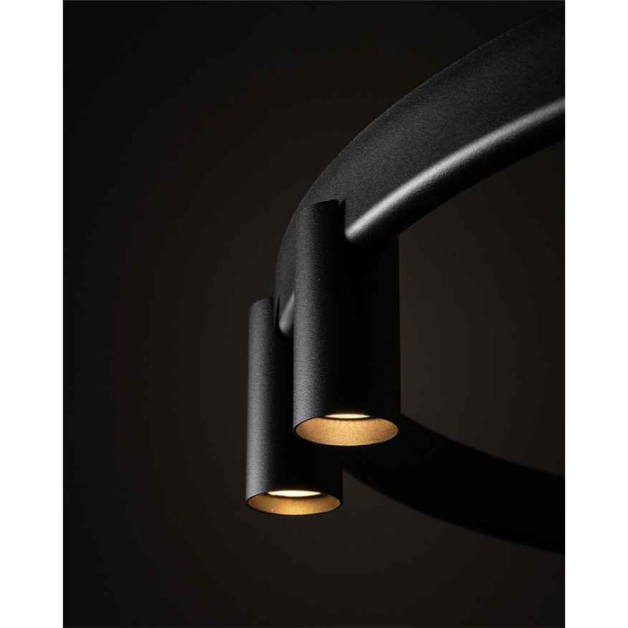 Люстра Nowodvorski 12285 Fourty Round GU10 R35+LED 7+6x10W+9W 3000K 710Lm IP20 черная