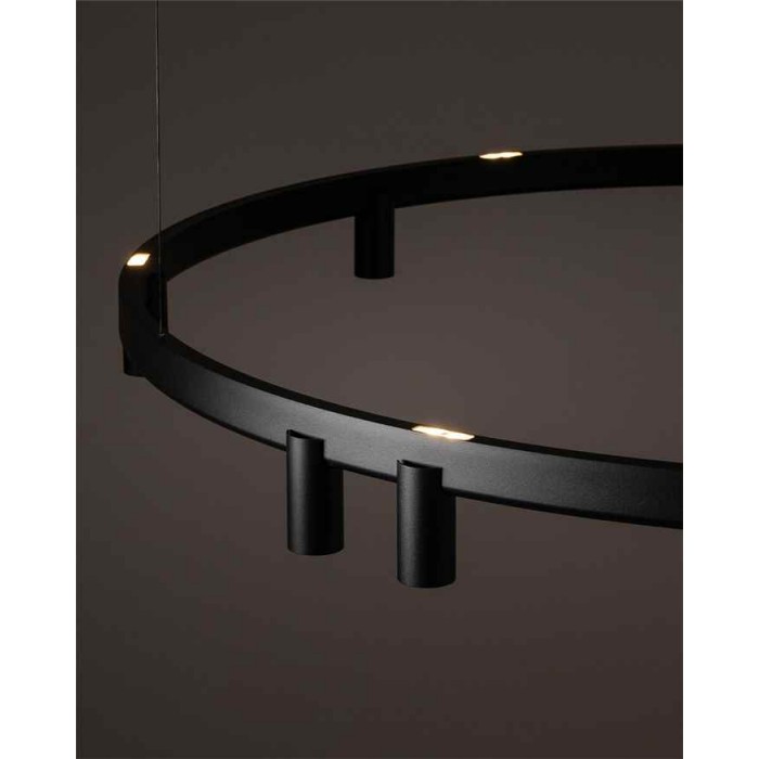 Люстра Nowodvorski 12288 Fourty Round GU10 R35+LED 11+6x10W+9W 3000K 710Lm IP20 черная