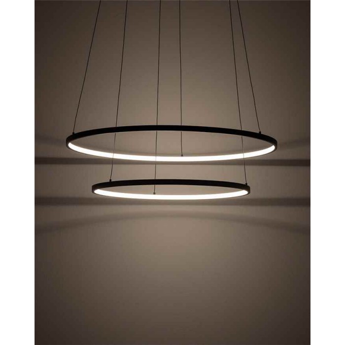 Люстра Nowodvorski Circolo Power 11647 LED 2x67W 3000K 3100Lm IP20 черная