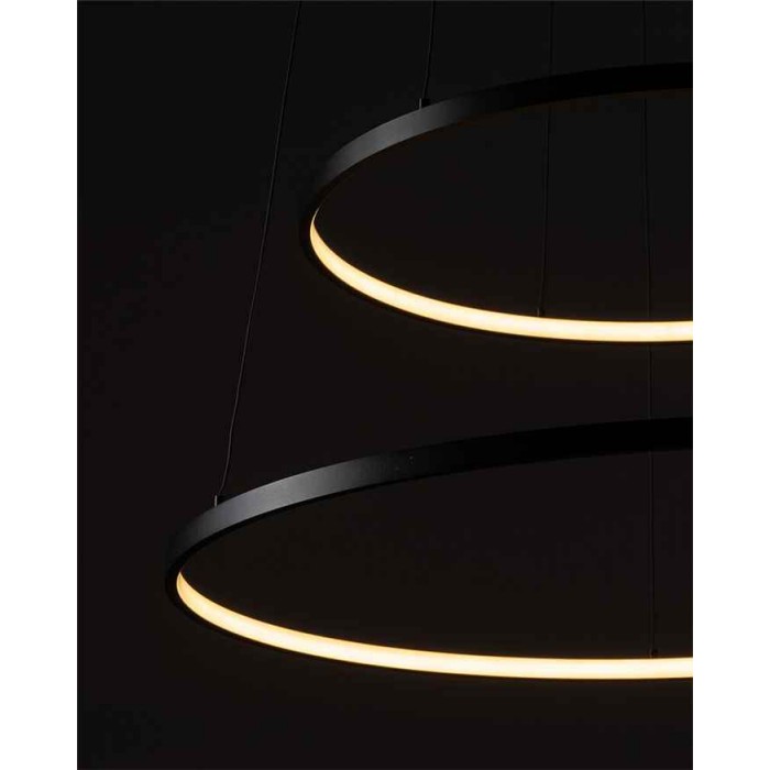 Люстра Nowodvorski Circolo Power 11647 LED 2x67W 3000K 3100Lm IP20 черная