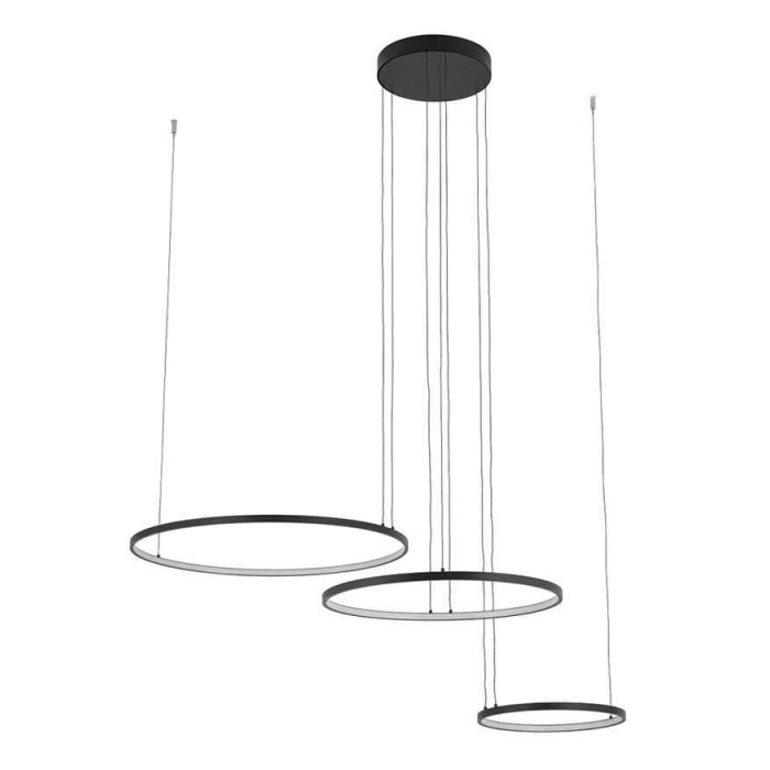 Люстра Nowodvorski Circolo Power 11648 LED 3x85W 3000K 3750Lm IP20 черная