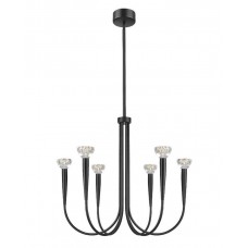 Люстра Zuma Line P0603-06F-P7B1 Boston LED 6x5W 3000K 3300Lm IP20 черная (5907925003688)