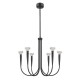 Люстра Zuma Line P0603-06F-P7B1 Boston LED 6x5W 3000K 3300Lm IP20 черная (5907925003688)