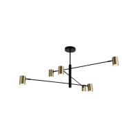 Люстра Zuma Line PEN4104-6GD+BK Pedro GU10 6x5W IP20 золота (5905316693319)