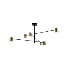 Люстра Zuma Line PEN4104-6GD+BK Pedro GU10 6x5W IP20 золотая (5905316693319)