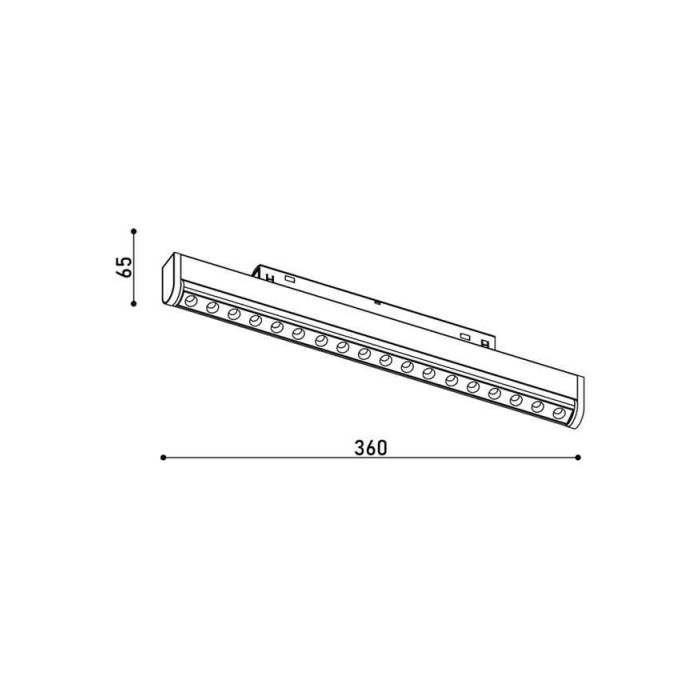 Магнитный трековый светильник Kloodi KDMG-TORN360 18W 3K BK LED 1440Lm IP20 черный