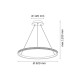 Підвісний світильник Goldlux 338204 Diana LED 1x25W 4000K 3400Lm IP20 золотий