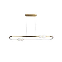 Підвісний світильник, люстра Goldlux 338303 Perla Oval LED 1x42W 4000K 5600Lm IP20 золотий