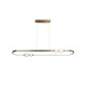 Підвісний світильник, люстра Goldlux 338303 Perla Oval LED 1x42W 4000K 5600Lm IP20 золотий