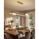 Підвісний світильник, люстра Goldlux 338303 Perla Oval LED 1x42W 4000K 5600Lm IP20 золотий